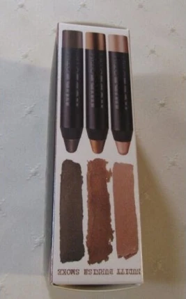 Набор для глаз Nudestix Metallicas для глаз Burnish, Nudity & Smoke с точилкой и чехлом