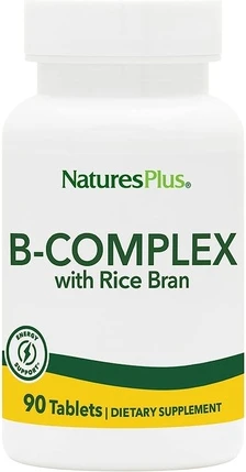 Таблетки Nature's Plus B-Complex с рисовыми отрубями