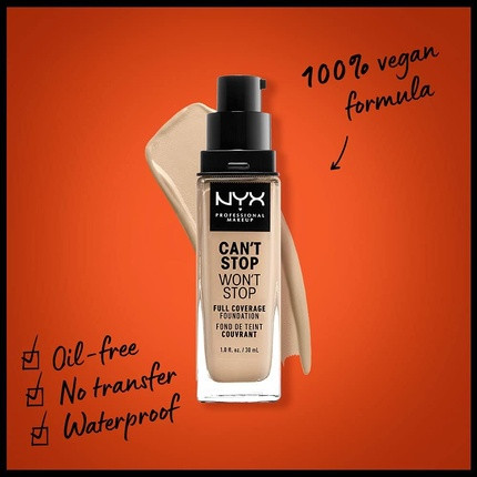 Тональная основа NYX Professional Makeup Can't Stop Won't Stop Full Coverage