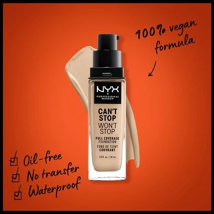 Тональная основа NYX Professional Makeup Can't Stop Won't Stop Full Coverage