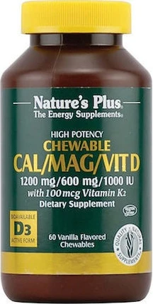 Жевательные таблетки Nature's Plus Calmagvit D3 с витамином К2