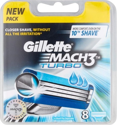 Лезвия бритвенные Gillette Mach3 Turbo