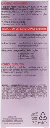 Сыворотка L'Oreal Professional Revitalift Filler + Гиалуроновая кислота против морщин
