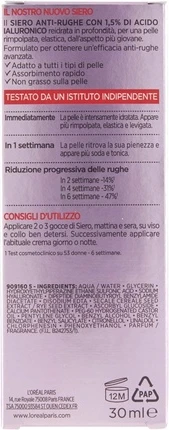 Сыворотка L'Oreal Professional Revitalift Filler + Гиалуроновая кислота против морщин