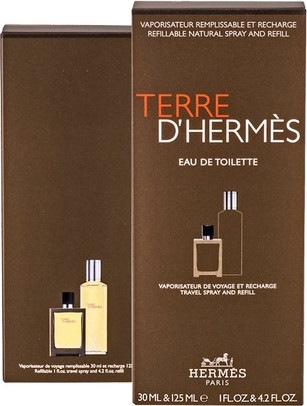 Туалетная вода с распылителем и набором для пополнения Hermes Terre D'Hermes