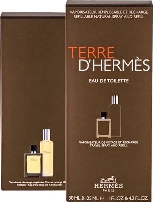 Туалетная вода с распылителем и набором для пополнения Hermes Terre D'Hermes