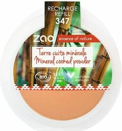 Бронзер Zao Terracotta Mineral 347 Natural Glaze Многоразовый Органический Веганский