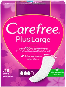 Daily Pads Carefree Plus Large Aloe Vera