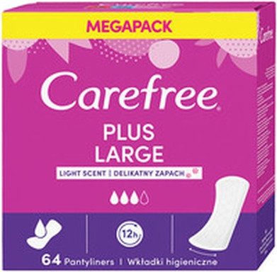 Panty Liners Carefree Carefree Plus Large Mild Scent