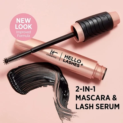 Тушь It Cosmetics Hello Lashes+ Увеличивающая объем тушь и сыворотка для ресниц