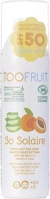Солнцезащитное молочко Toofruit Toofruit 1.2.3 Солнцезащитное молочко Абрикос Алоэ Вера SPF50 Organic