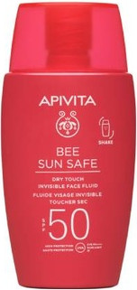 Солнцезащитная жидкость для лица Apivita Bee Sun Safe Dry Touch Invisible Face Fluid SPF50