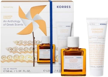 Туалетная вода и лосьон для тела Ароматный набор Korres Cashmere Kumquat