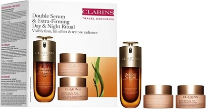 Подарочный набор Clarins Double Serum и ритуал с дневным и ночным кремом Extra-Firming