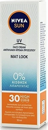 Крем Nivea Sun UV Солнцезащитный Крем для Лица Контроль Блеска с Матовым Эффектом SPF30