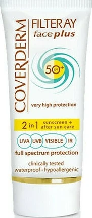 Солнцезащитный крем Coverderm Filteray Face Plus SPF50