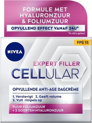 Дневной крем Nivea Cellular Expert Filler Гиалуроновая кислота Антивозрастной SPF15