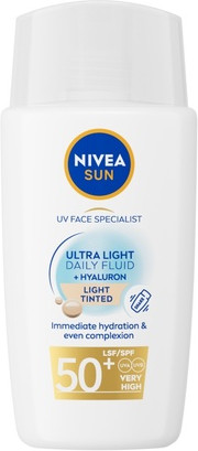 Защита лица от солнца Nivea Sun Uv Face Special Ultra Light Daily Fluid Light Tinted Spf50