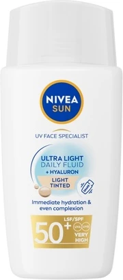 Защита лица от солнца Nivea Sun Uv Face Special Ultra Light Daily Fluid Light Tinted Spf50