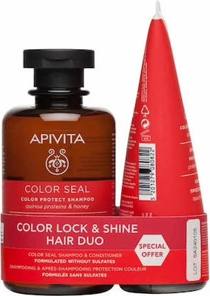 Набор по уходу за волосами Apivita Color Lock Shine