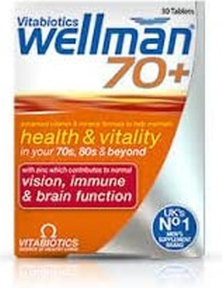 Таблетки Vitabiotics Wellman 70+