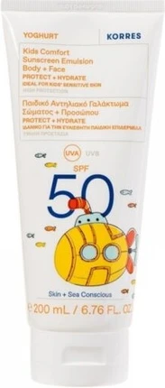 Солнцезащитная эмульсия Korres Yoghurt Kids Comfort для Тела и Лица