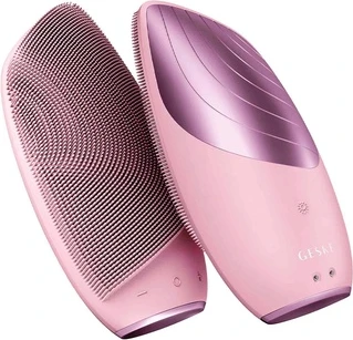 Очищающая щетка для лица Geske Sonic Thermo Facial Brush 6 в 1 Розовая