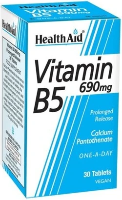 HEALTHAID Кальция пантотенат (Витамин B5) 750 мг с пролонгированным высвобождением