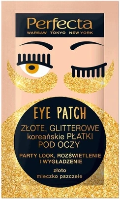 Eye Masks & Eye Pads Perfecta Perfecta Eye Patch Gold Glitter Korean Area Pod Pen