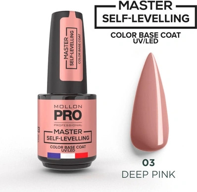 Базовое Покрытие Mollon Pro Mol Master Base Self Levelling No. 3 Deep Pink