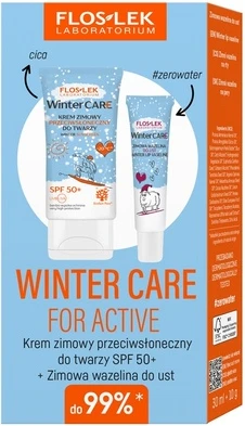Набор для ухода за лицом Floslek Winter Care Активный защитный крем для лица и бальзам для губ