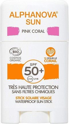 Солнцезащитный стик Alphanova Alphanova Sun Face Pink Coral Sun Stick SPF50+
