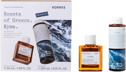 Набор Eau de Toilette и гель для душа Korres Kyma