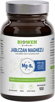 БАД Biowen Магний Малат 835мг с витамином B6, 100 капсул
