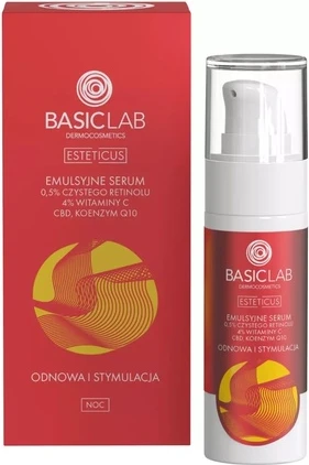 Сыворотка Emulsion Serum от Estetica с 0,5% чистым ретинолом, 4% витамина С, КБД и коэнзимом Q10