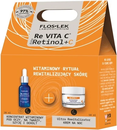 Набор для ухода за лицом Floslek Revita C Fitoretinol C Крем и концентрат