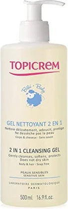 Очищающий гель Topicrem Baby Care Organic 2 в 1