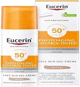 Гель-крем Eucerin Sun Photoaging Control Tinted SPF50+ Medium