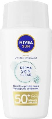 Защита лица от солнца Nivea Sun Derma Skin Clear Флюид для лица SPF50