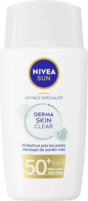Защита лица от солнца Nivea Sun Derma Skin Clear Флюид для лица SPF50