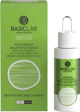 Сыворотка Basiclab Antioxidant Regenerating Serum с 15% витамина С 3-O-Ethyl Ascorbic