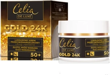 Крем CeliaB De Luxe Gold 24k Роскошный Антивозрастной Крем для Лица Лифтинг & Увлажнение