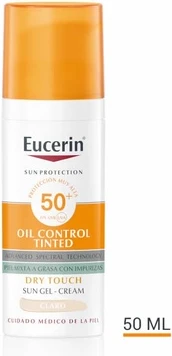 Гель-крем для лица с защитой от солнца, матирующий, сухое касание, SPF50, светлый