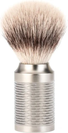 Помазок для бритья Muhle Rocca Pure Matt Нержавеющая сталь Silvertip Fibre