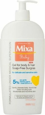 Gel Hair & Body Soap Free Surgras Delicate & Sensitive Skin Mixa