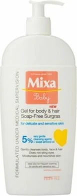 Gel Hair & Body Soap Free Surgras Delicate & Sensitive Skin Mixa