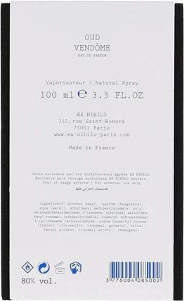 Eau de Parfum Ex Nihilo Oud Vendôme