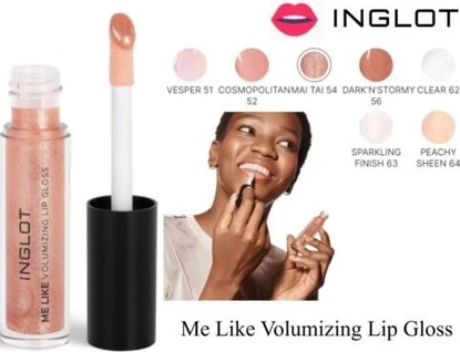 Блеск для губ Inglot Me Like Volumizing Lip Gloss с эффектом мерцания, оттенок 63