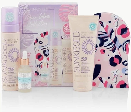 Набор для лица и палетка Sunkissed Sunkissed Pure Glow Collection Подарочный набор Темный 111C