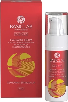 Сыворотка Estetica Esteticus Emulsion Serum с 0.3% Чистого Ретинола, 3% Витамина С и Коэнзимом Q10